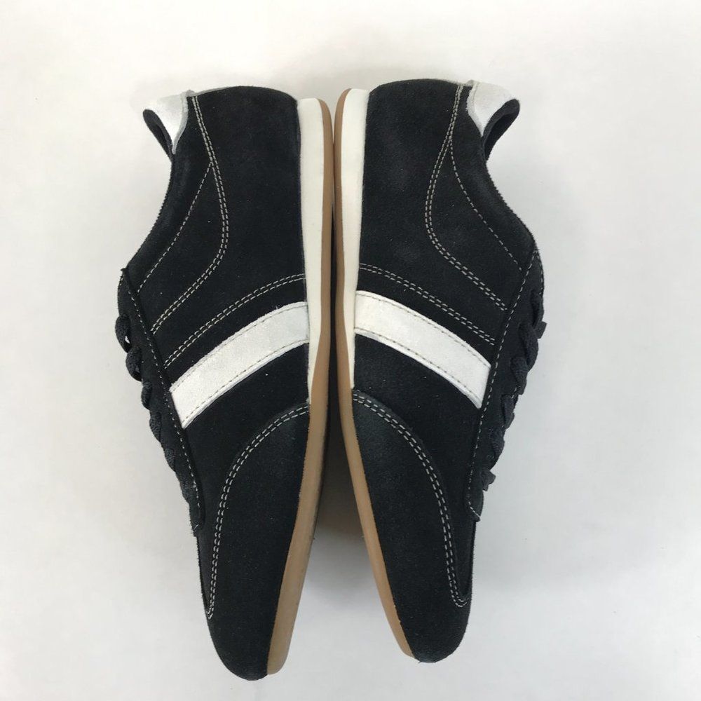 NEW Steve Madden Jockk Black Suede Sneakers Women's Size 10 Leather Lace Up - Picture 8 of 13